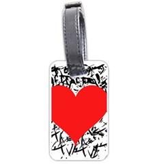 Red Valentine 2 Luggage Tags (one Side)  by Valentinaart