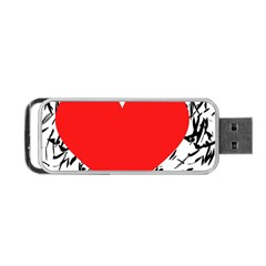 Red Valentine 2 Portable Usb Flash (one Side)