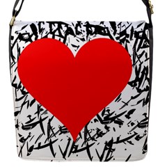 Red Valentine 2 Flap Messenger Bag (s)