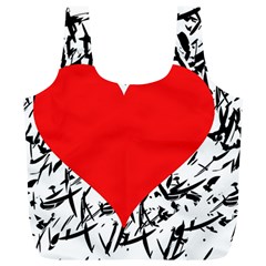 Red Valentine 2 Full Print Recycle Bags (l)  by Valentinaart