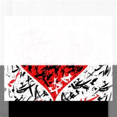 Red Hart - Graffiti Style Rectangular Jigsaw Puzzl by Valentinaart