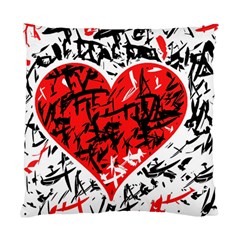 Red Hart - Graffiti Style Standard Cushion Case (two Sides)