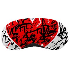 Red Hart - Graffiti Style Sleeping Masks by Valentinaart