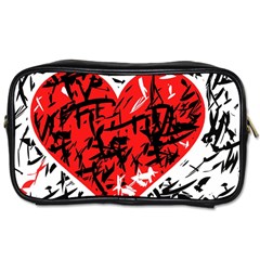 Red Hart - Graffiti Style Toiletries Bags 2-side by Valentinaart