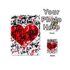 Red Hart - Graffiti Style Playing Cards 54 (mini) 