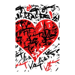 Red Hart - Graffiti Style Shower Curtain 48  X 72  (small)  by Valentinaart