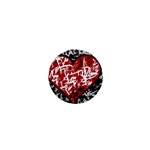 Red graffiti style hart  1  Mini Buttons Front