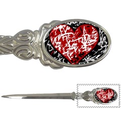 Red Graffiti Style Hart  Letter Openers by Valentinaart