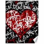 Red graffiti style hart  Canvas 18  x 24   17.8 x23.08  Canvas - 1