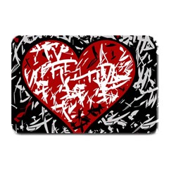 Red Graffiti Style Hart  Plate Mats