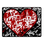 Red graffiti style hart  Fleece Blanket (Small) 50 x40  Blanket Front