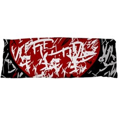 Red Graffiti Style Hart  Body Pillow Case Dakimakura (two Sides) by Valentinaart