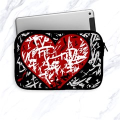 Red Graffiti Style Hart  Apple Ipad Mini Zipper Cases by Valentinaart