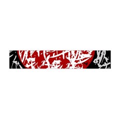 Red Graffiti Style Hart  Flano Scarf (mini) by Valentinaart