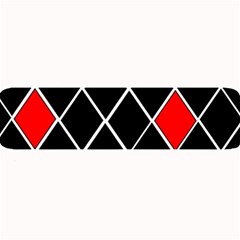 Elegant Black And White Red Diamonds Pattern Large Bar Mats