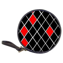 Elegant Black And White Red Diamonds Pattern Classic 20-cd Wallets