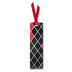 Elegant Black And White Red Diamonds Pattern Small Book Marks