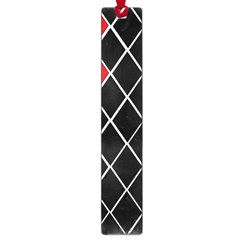 Elegant Black And White Red Diamonds Pattern Large Book Marks