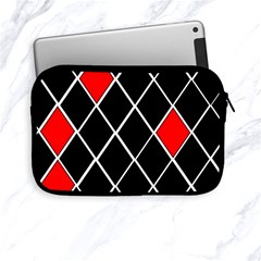 Elegant Black And White Red Diamonds Pattern Apple Ipad Mini Zipper Cases