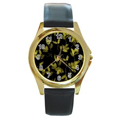 Leggings Round Gold Metal Watch