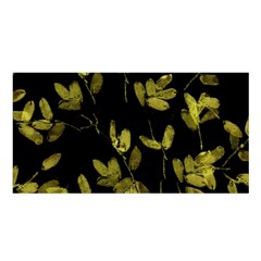 Dark Floral Print Satin Shawl