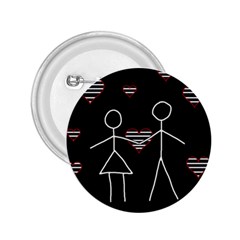 Couple In Love 2 25  Buttons