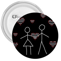 Couple In Love 3  Buttons by Valentinaart