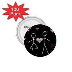 Couple In Love 1 75  Buttons (100 Pack) 