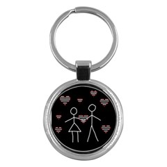 Couple In Love Key Chains (round) 