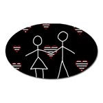 Couple in love Oval Magnet Front