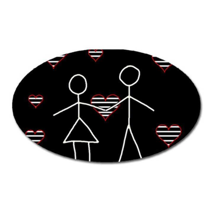 Couple in love Oval Magnet