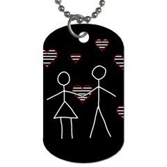 Couple In Love Dog Tag (one Side)