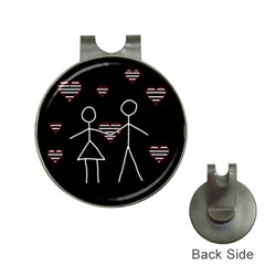 Couple In Love Hat Clips With Golf Markers