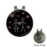 Couple in love Hat Clips with Golf Markers Front