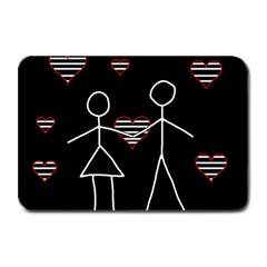 Couple In Love Plate Mats by Valentinaart