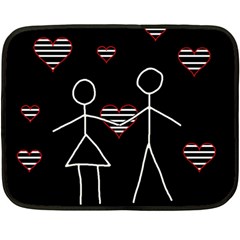 Couple In Love Double Sided Fleece Blanket (mini) 