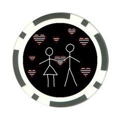 Couple In Love Poker Chip Card Guards (10 Pack)  by Valentinaart