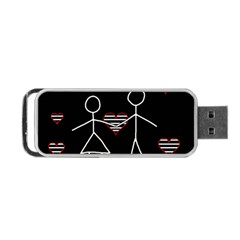 Couple In Love Portable Usb Flash (one Side) by Valentinaart