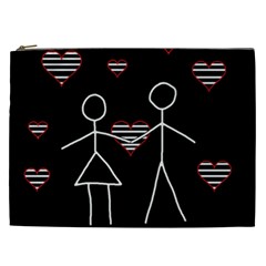 Couple In Love Cosmetic Bag (xxl)  by Valentinaart