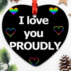 Proudly Love Ornament (heart) 