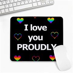 Proudly Love Large Mousepads by Valentinaart