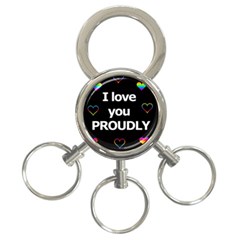 Proudly Love 3-ring Key Chains