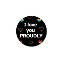 Proudly Love Golf Ball Marker (4 Pack)