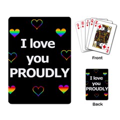 Proudly Love Playing Card by Valentinaart