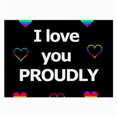 Proudly Love Large Glasses Cloth (2-side) by Valentinaart