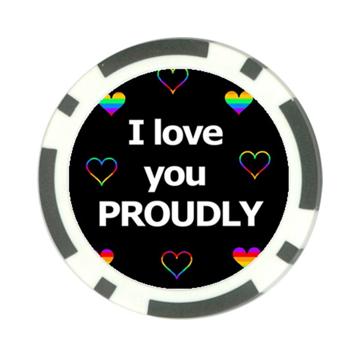 Proudly love Poker Chip Card Guards