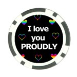 Proudly love Poker Chip Card Guards Back