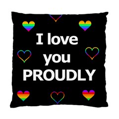 Proudly Love Standard Cushion Case (one Side)