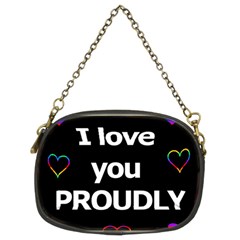 Proudly Love Chain Purses (two Sides)  by Valentinaart