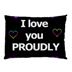 Proudly Love Pillow Case by Valentinaart